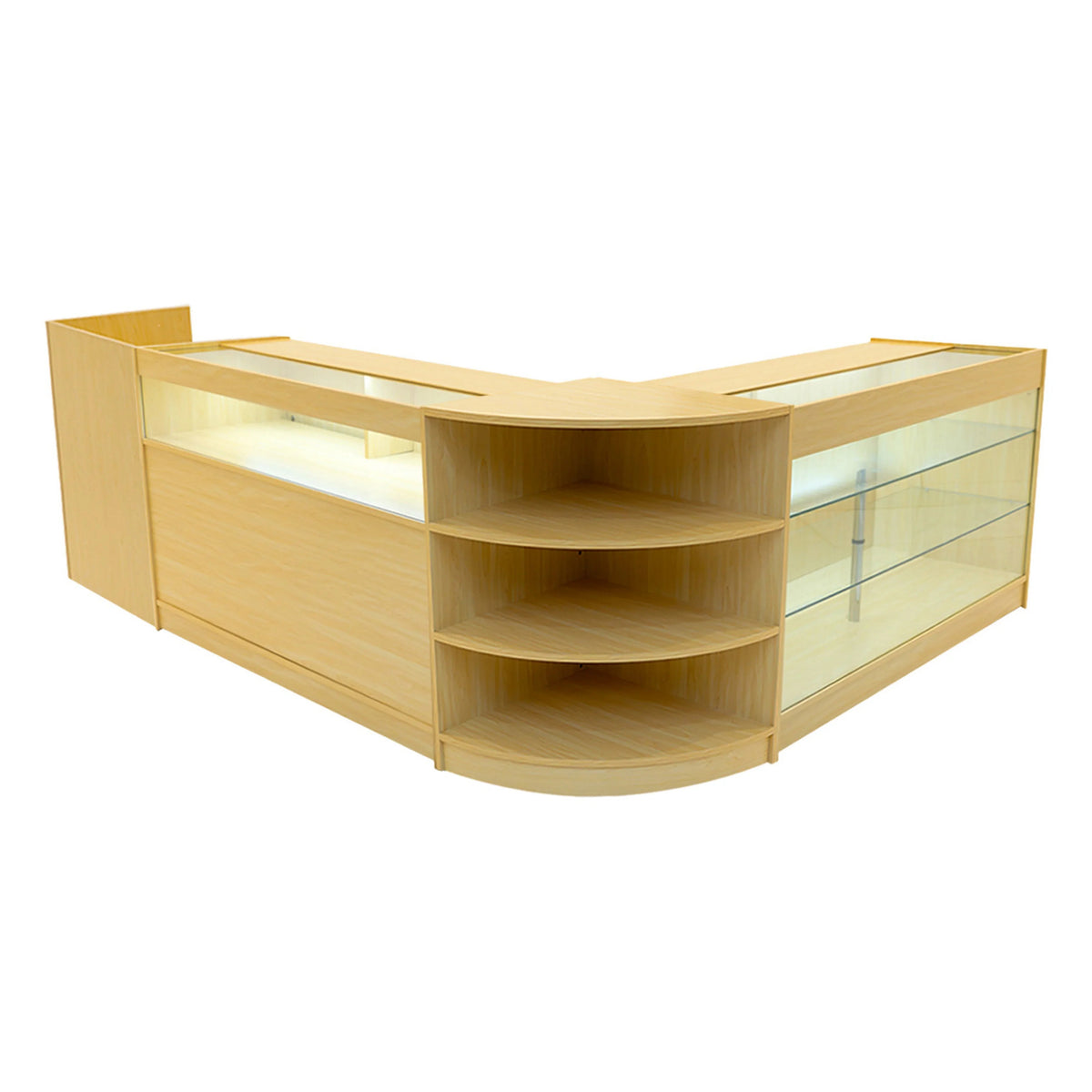 Hyperion LED Shop Counter Set K1500, B1500, TB60 & LM60 - Maple