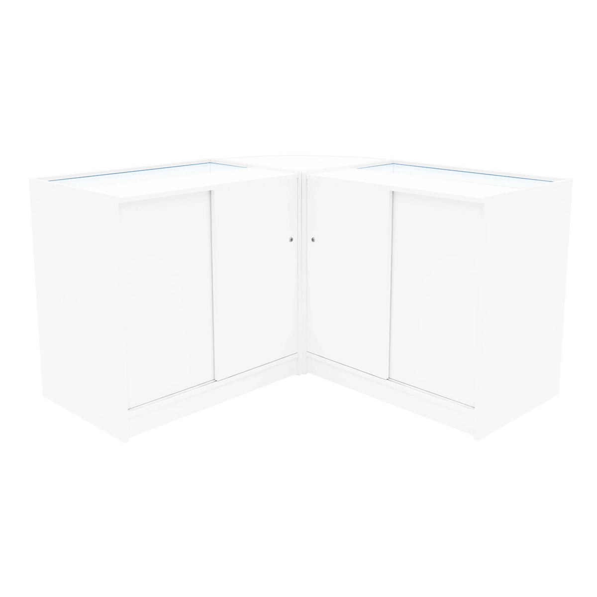 Demeter LED Shop Counter Set K900, B900 & LM60 - White