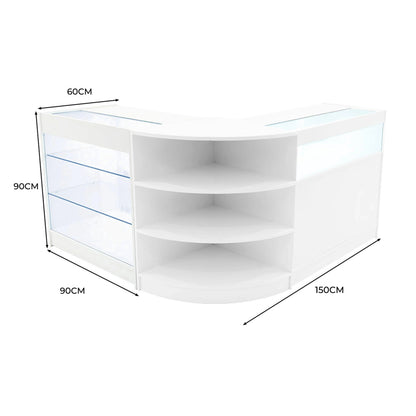 Demeter LED Shop Counter Set K900, B900 & LM60 - White