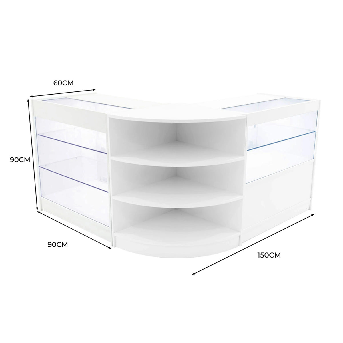 Calliope LED Shop Counter Set K900, C900 & LM60 - White