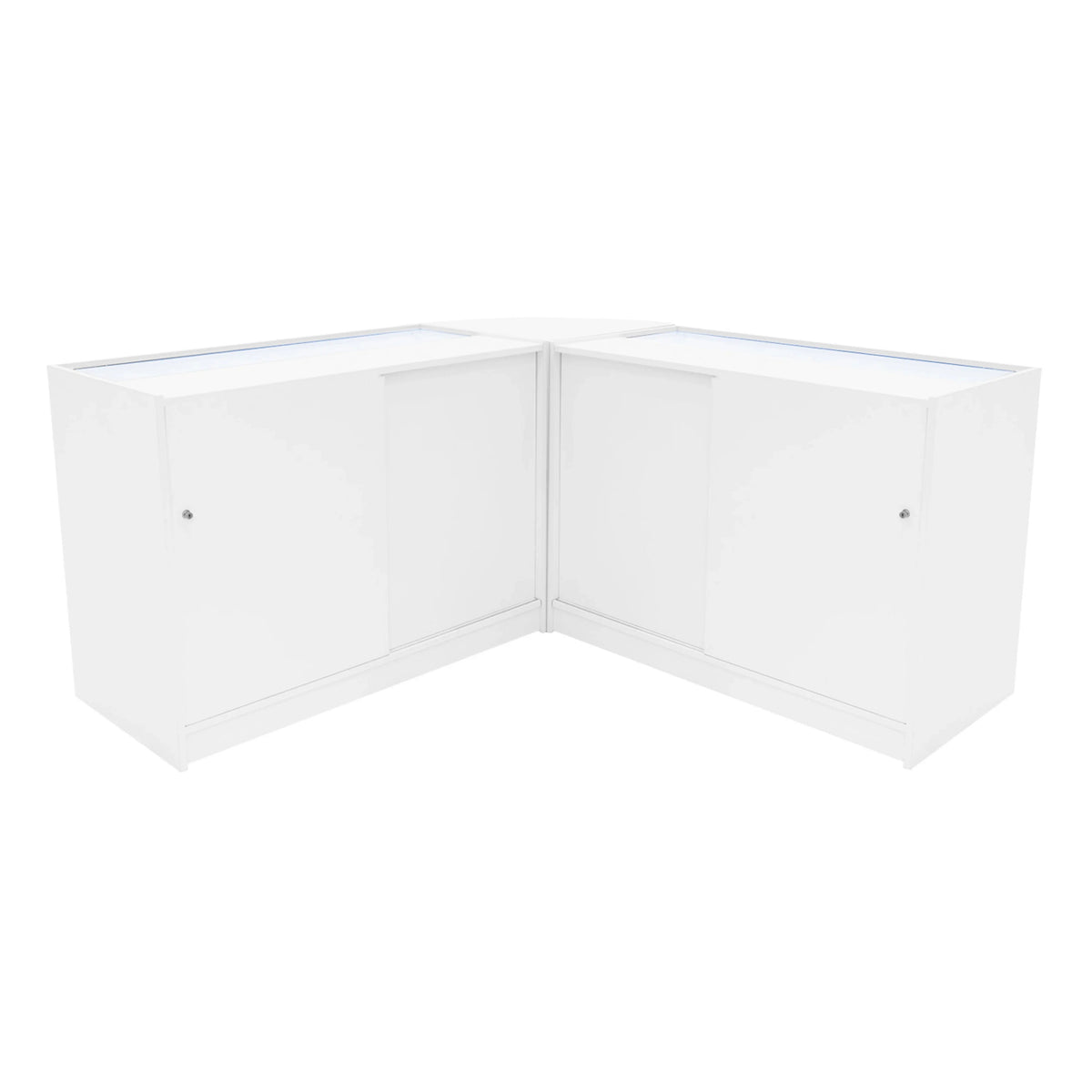 Iris LED Shop Counter Set CM60 & 2 x B1200 - White