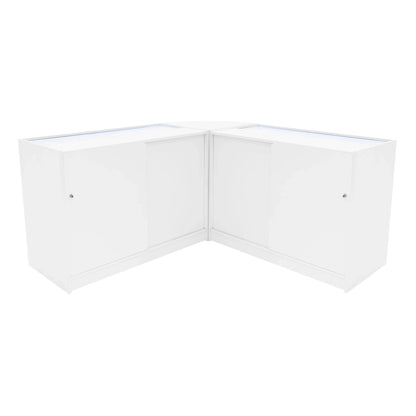 Iris LED Shop Counter Set CM60 & 2 x B1200 - White