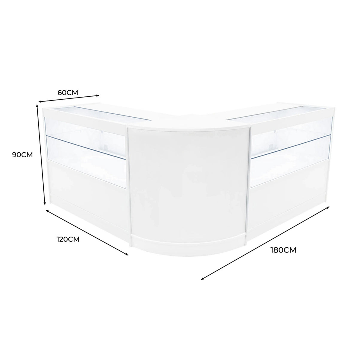 Selene LED Shop Counter Set CM60 & 2 x C1200 - White