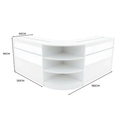 Andromeda LED Shop Counter Set LM60 & 2 x C1200 - White