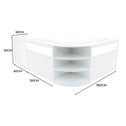 Sagittarius LED Shop Counter Set LM60, TB60 & 2 x B1200 - White