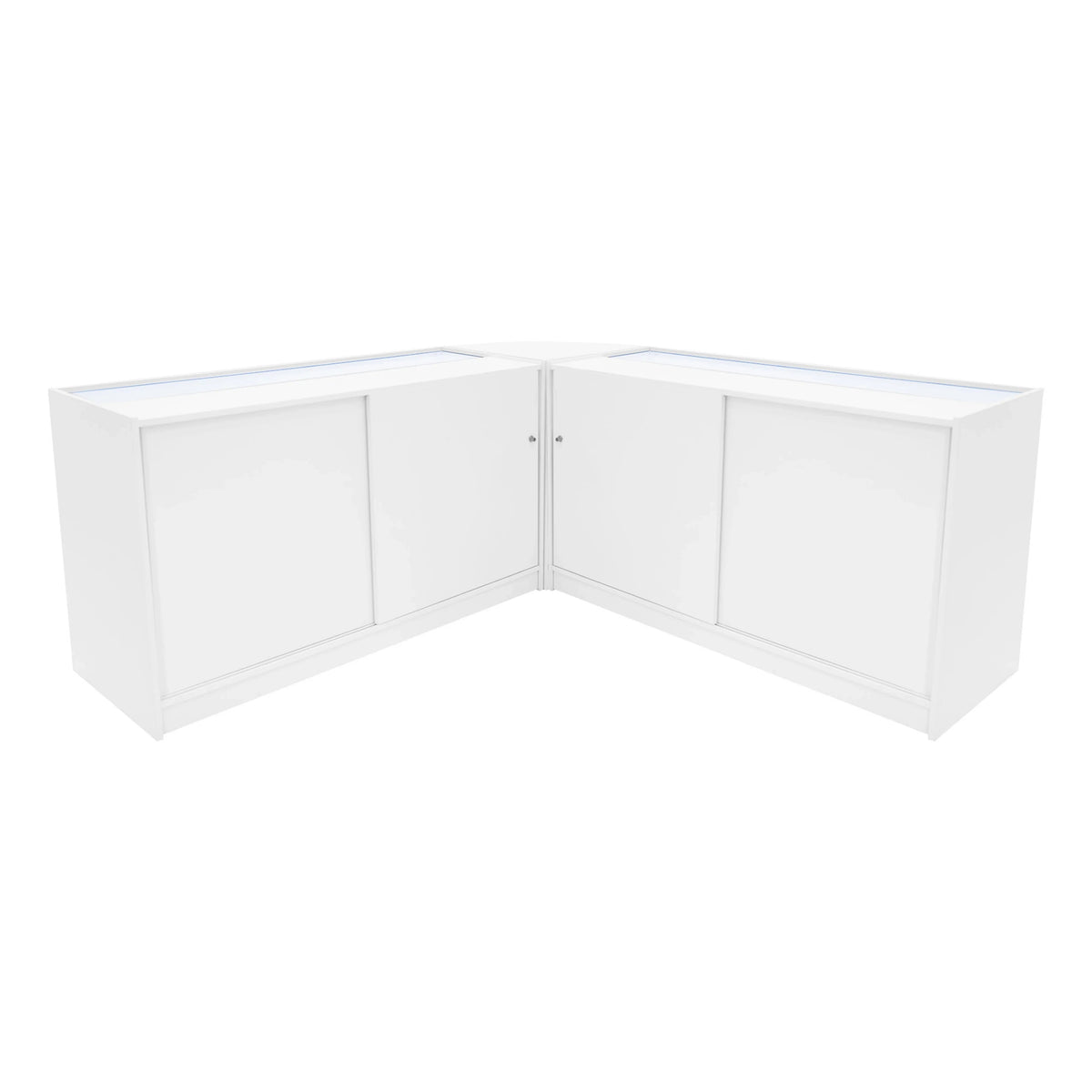 Iris LED Shop Counter Set CM60 & 2 x B1500 - White