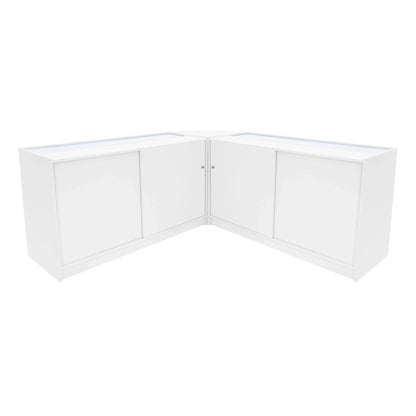 Iris LED Shop Counter Set CM60 & 2 x B1500 - White