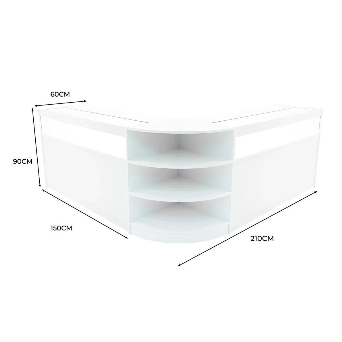 Theseus LED Shop Counter Set LM60 & 2 x B1500 - White