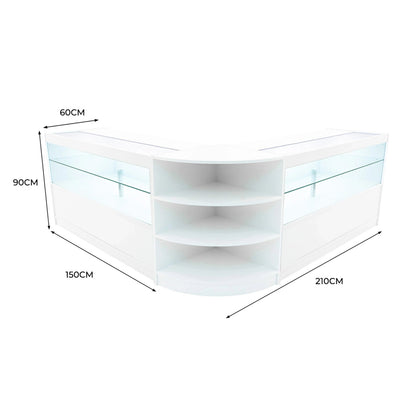 Andromeda LED Shop Counter Set LM60 & 2 x C1500 - White