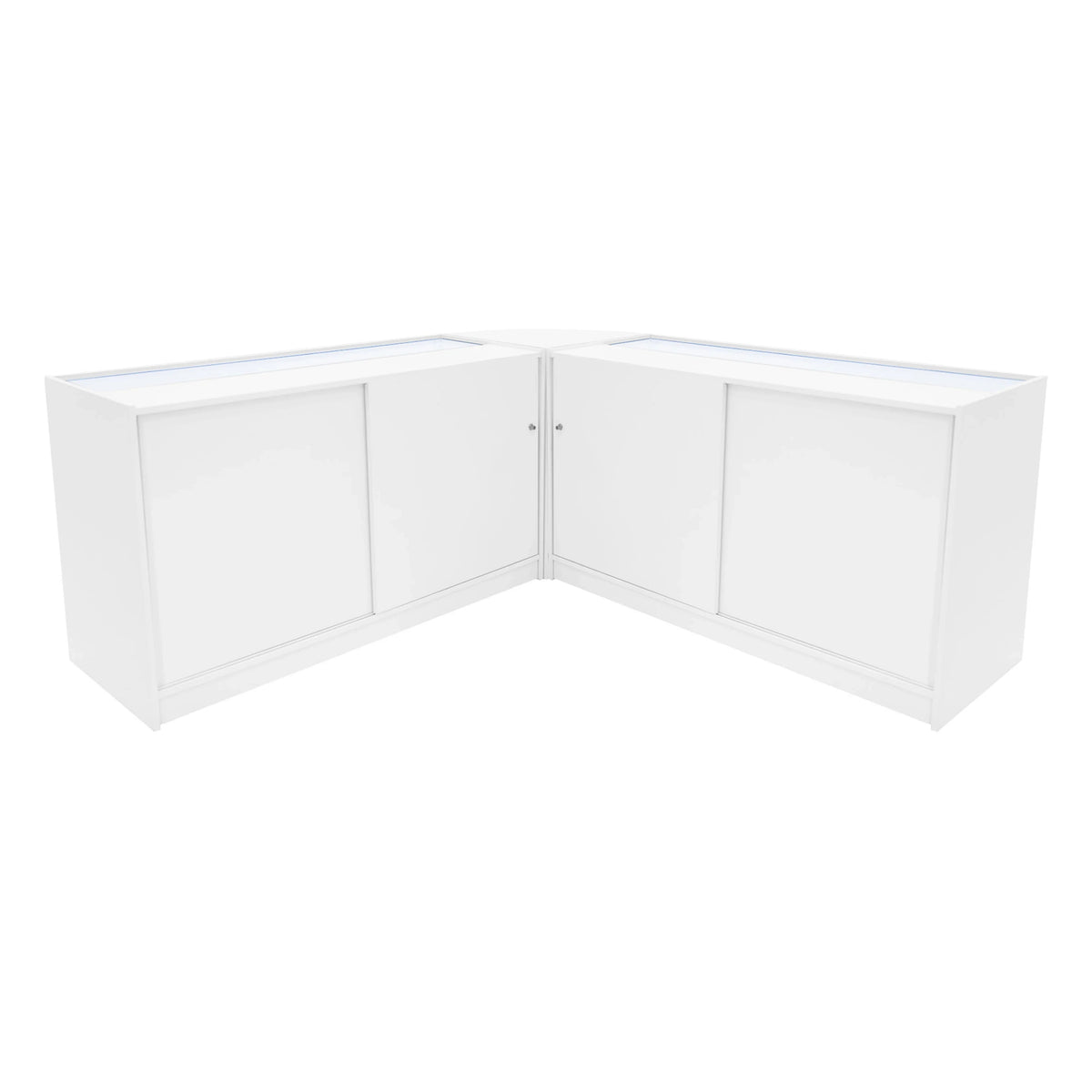 Apollo LED Shop Counter Set LM60 & 2 x K1500 - White