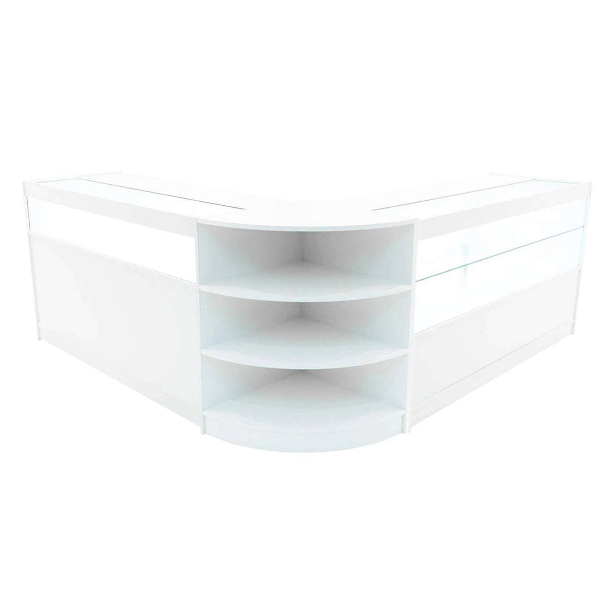 Harmonia LED Shop Counter Set B1500, C1500 & LM60 - White