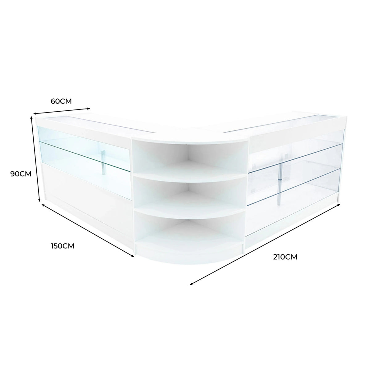 Calliope LED Shop Counter Set K1500, C1500 & LM60 - White