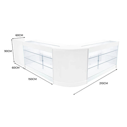 Aries LED Shop Counter Set CM60, TB60 & 2 x K1500 - White