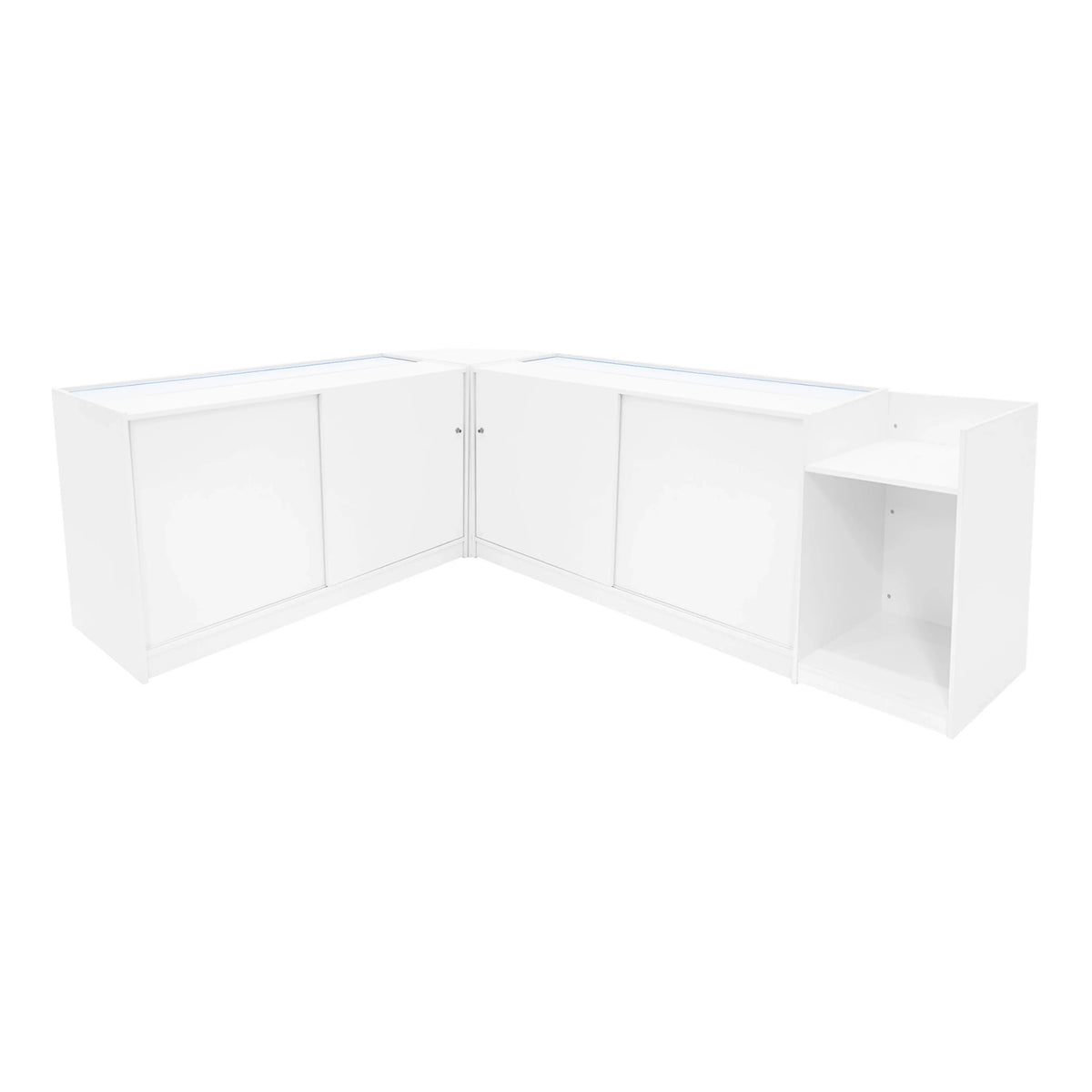 Hyperion LED Shop Counter Set K1500, B1500, TB60 & LM60 - White