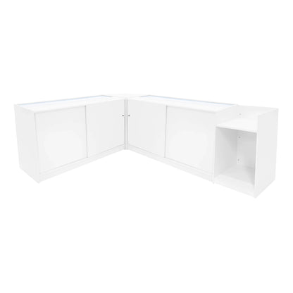 Hyperion LED Shop Counter Set K1500, B1500, TB60 & LM60 - White