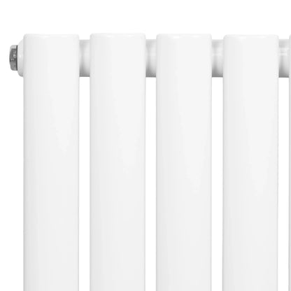 Oval Single Column Radiator & Valves – 600mm x 1440mm – White