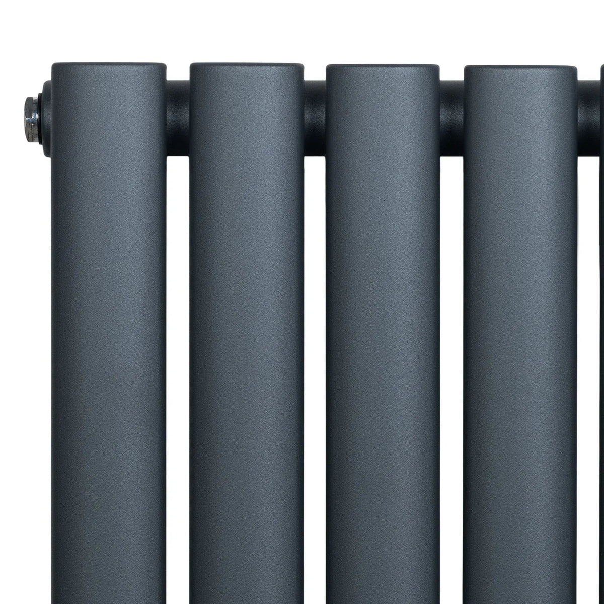 Oval Single Column Radiator & Valves – 1800mm x 240mm – Anthracite Grey