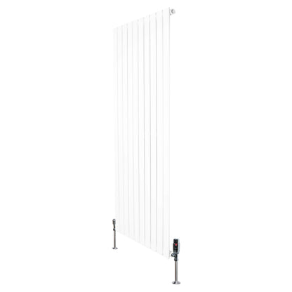 Flat Single Column Radiator – 1600mm x 700mm & Valves – White