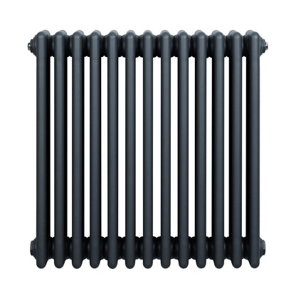 Traditional 4 Column Radiator - 600 x 605mm - Anthracite Grey