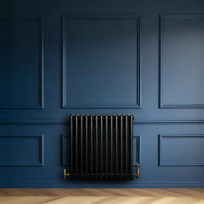 Traditional 4 Column Radiator - 600 x 605mm - Black