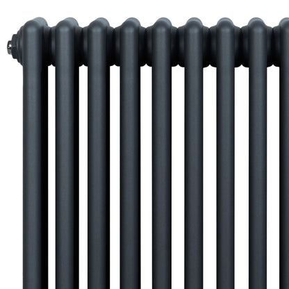 Traditional 4 Column Radiator - 600 x 1190mm - Anthracite Grey