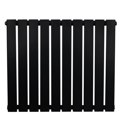 Flat Single Column Radiator - 600 x 700mm - Black