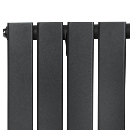 Flat Single Column Radiator - 600 x 910mm - Anthracite Grey