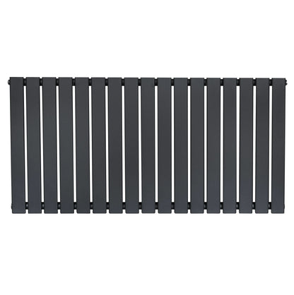 Flat Single Column Radiator - 600 x 1190mm - Anthracite Grey