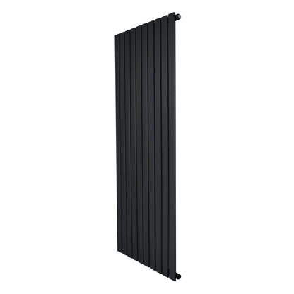 Flat Single Column Radiator - 1600 x 700mm - Black