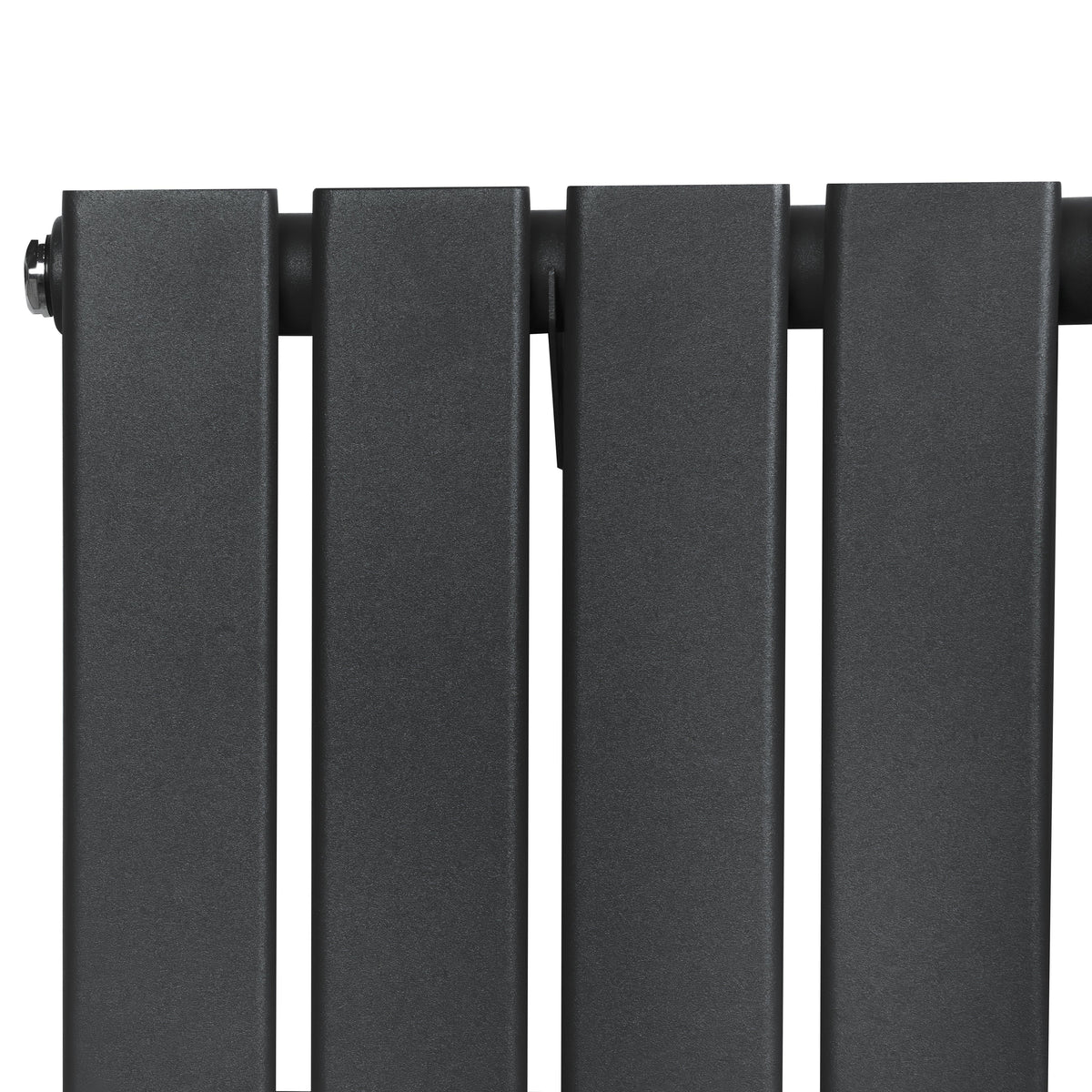 Flat Single Column Radiator - 1800 x 420mm - Anthracite Grey