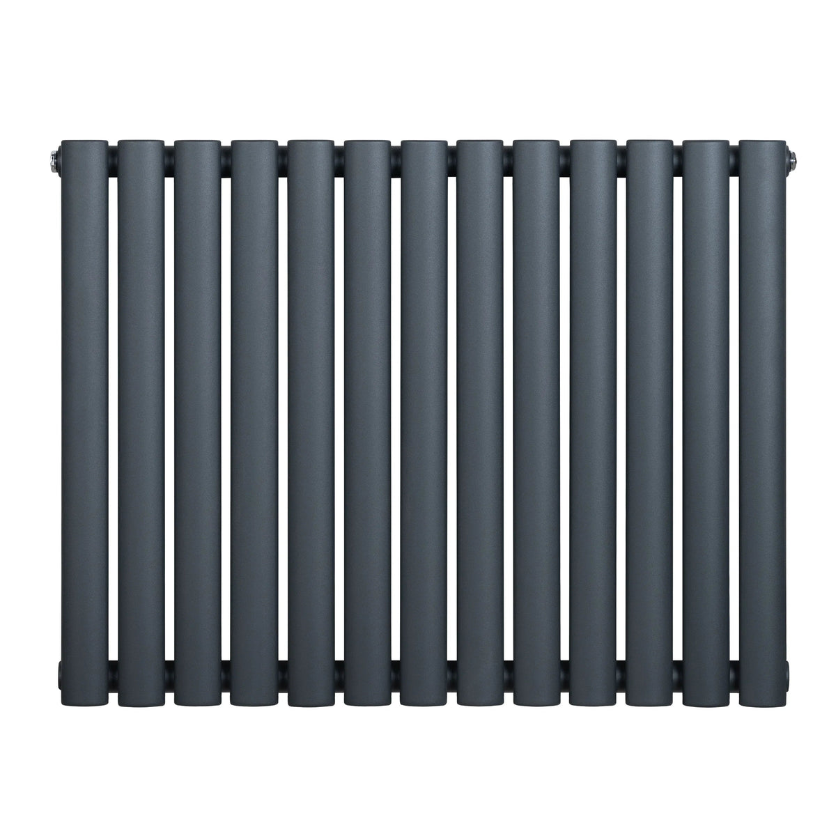Oval Single Column Radiator - 600 x 780mm - Anthracite Grey