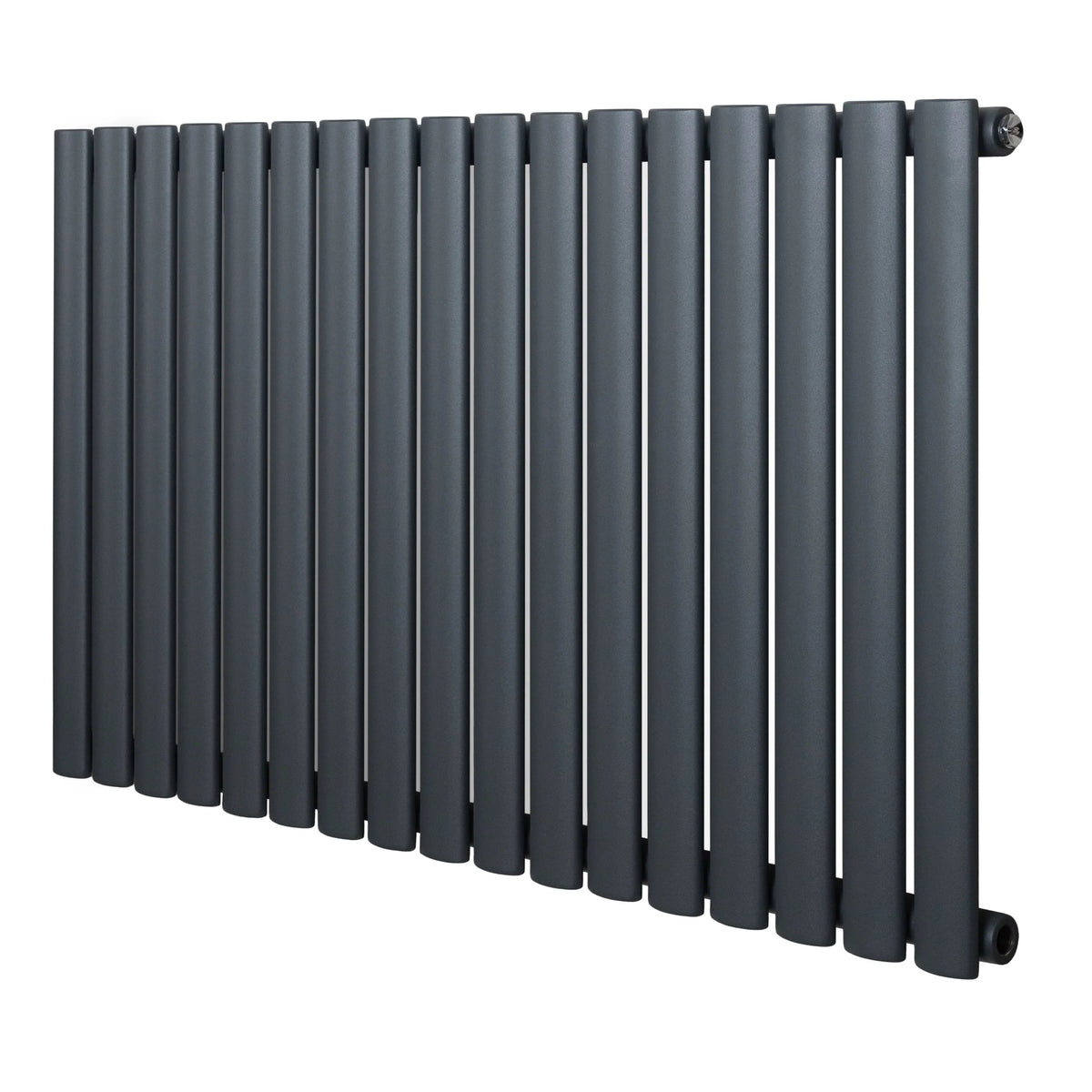 Oval Single Column Radiator - 600 x 1020mm - Anthracite Grey