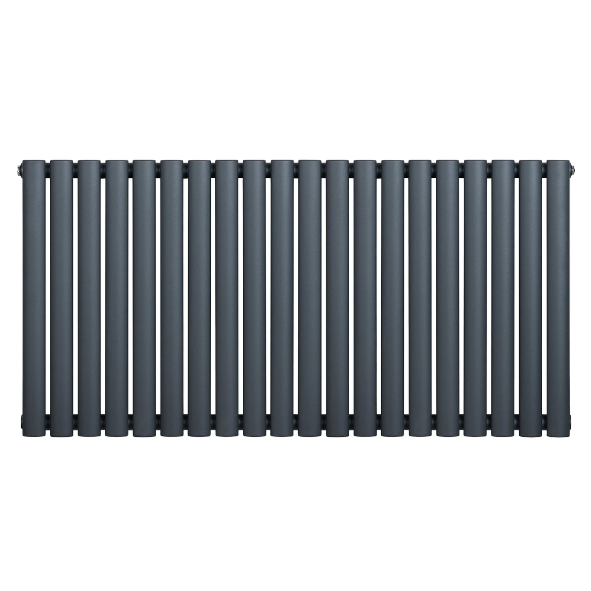 Oval Single Column Radiator - 600 x 1200mm - Anthracite Grey