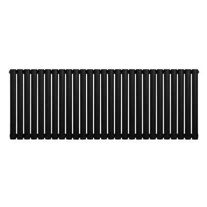 Oval Single Column Radiator - 600 x 1620mm - Black