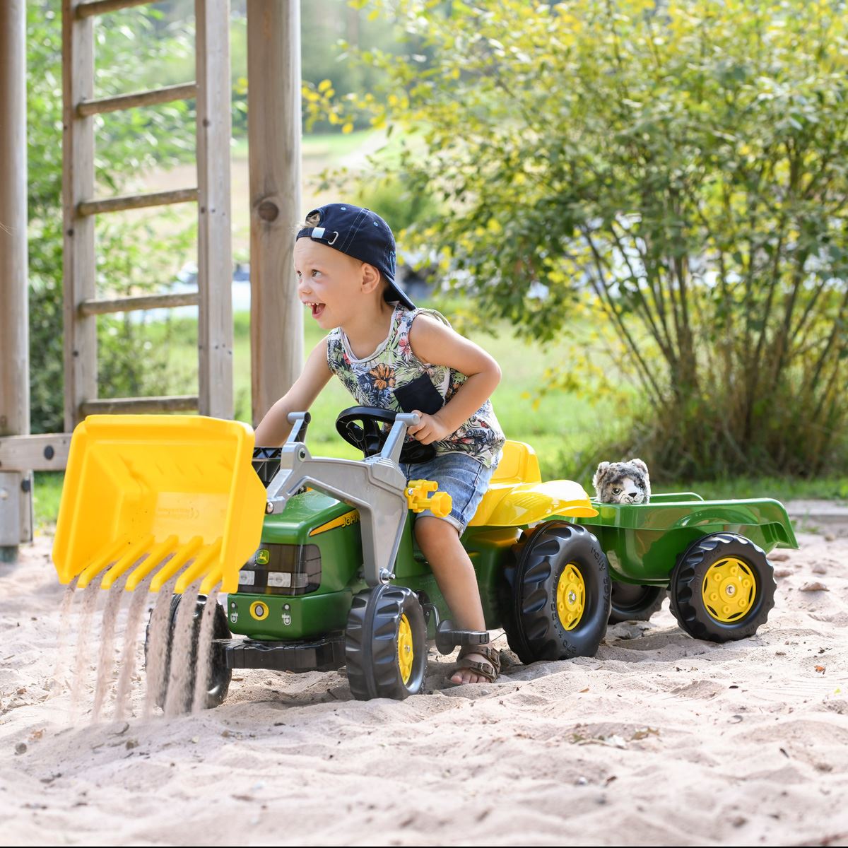 Rolly Kid JD with Frontloader & Trailer