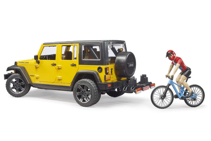 JeepWrangler RubiconUnlimited, 1 mountain bike and cyclist