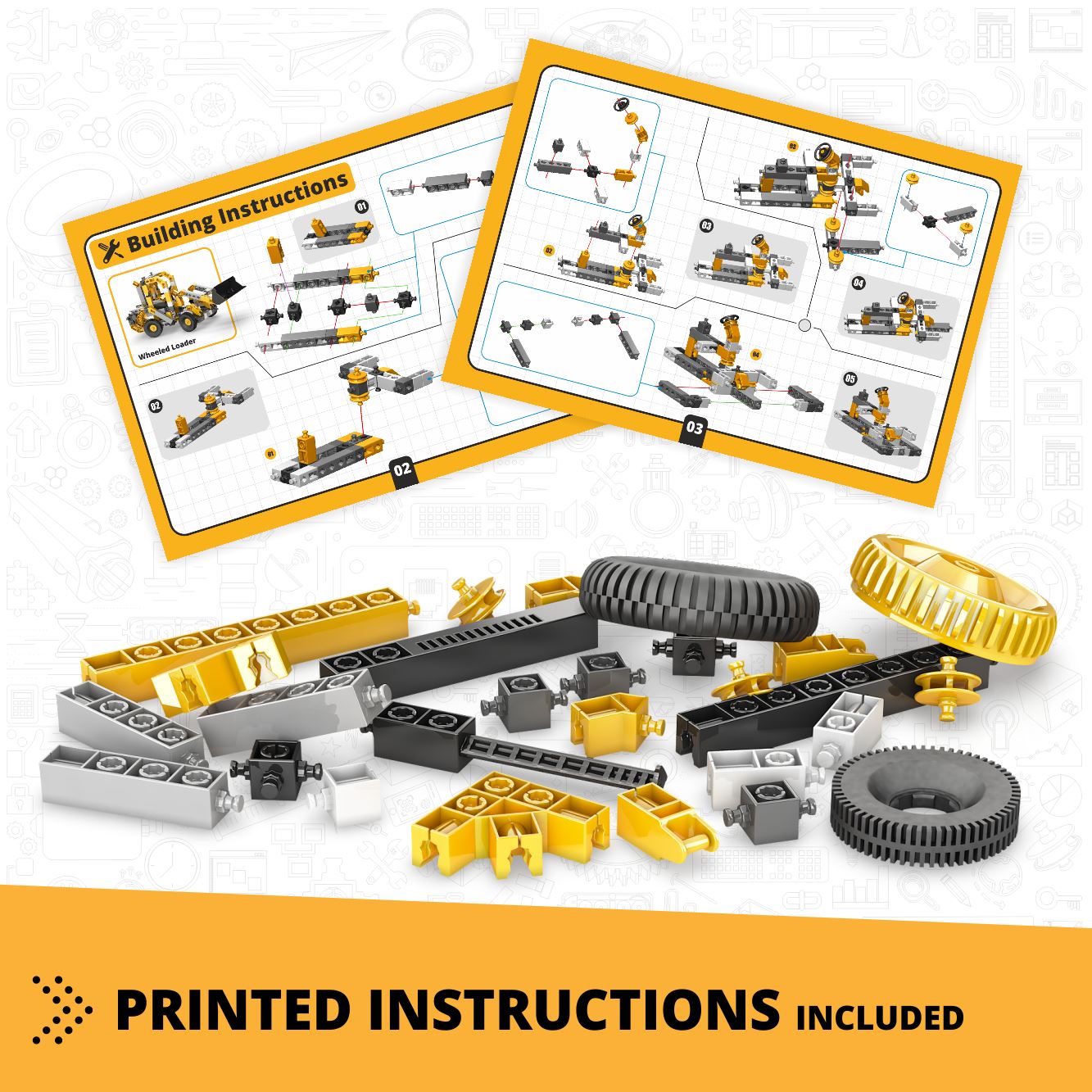 Creative Builder Wheeled Loader Machinery Set