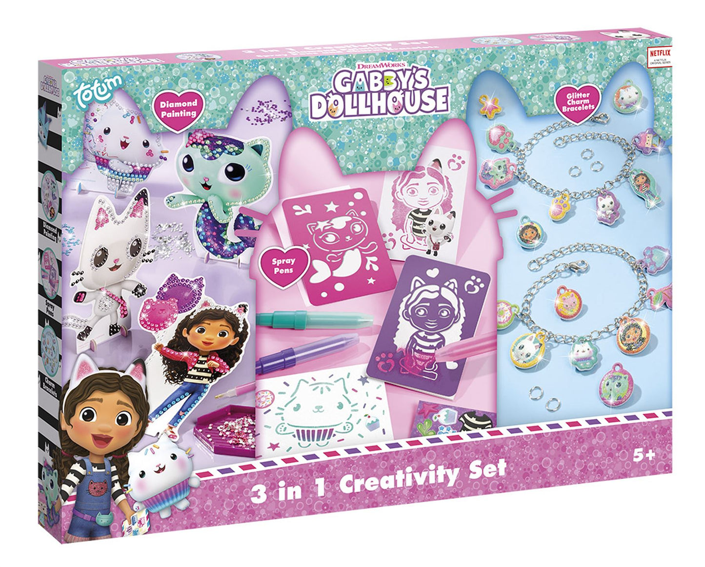 GABBY'S DOLLHOUSE 3 IN 1 SET