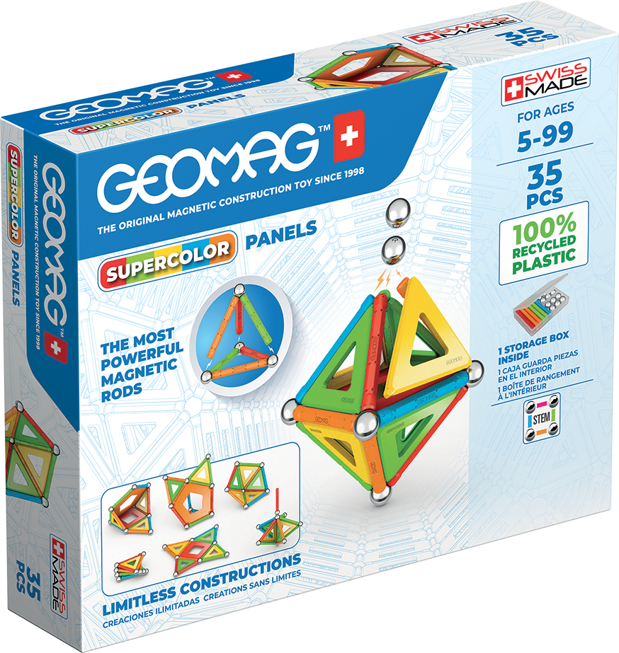Geomag Magnetic Supercolor Panel - 35 Pieces