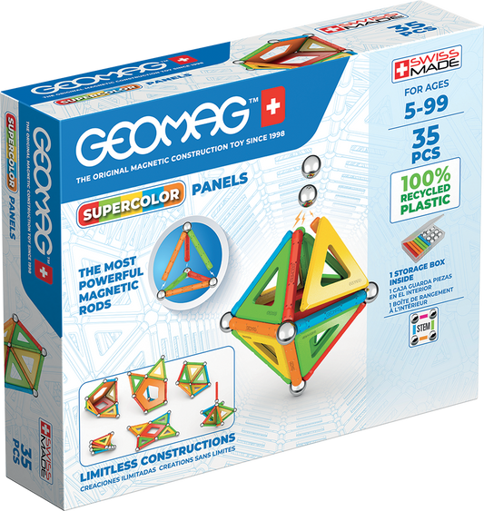 Geomag Magnetic Supercolor Panel - 35 Pieces