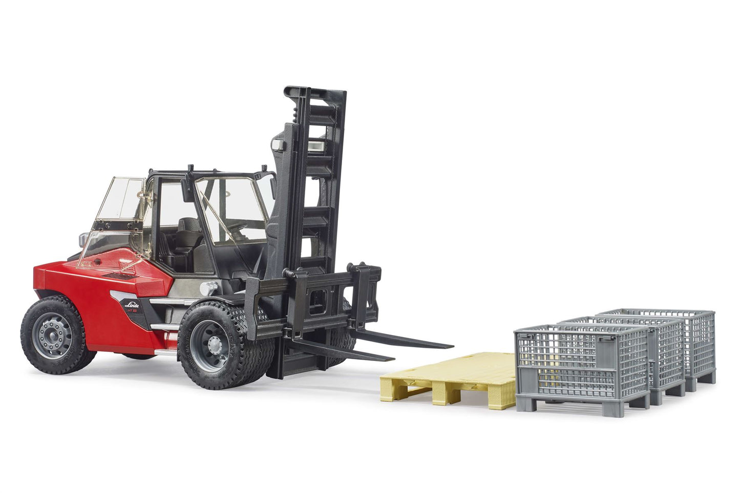Linde HT160D Forklift with pallet and 3 pallet cages