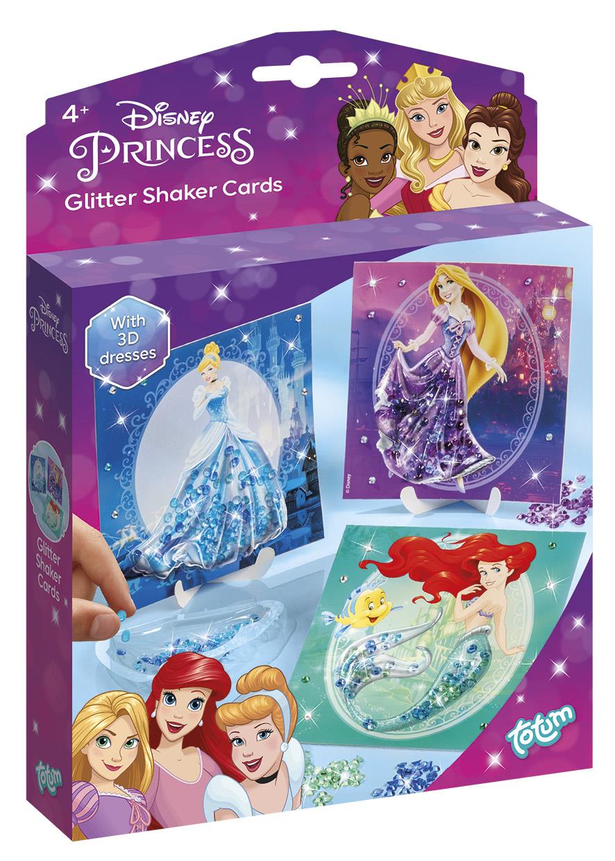 DISNEY PRINCESS GLITTER SHAKER CARDS
