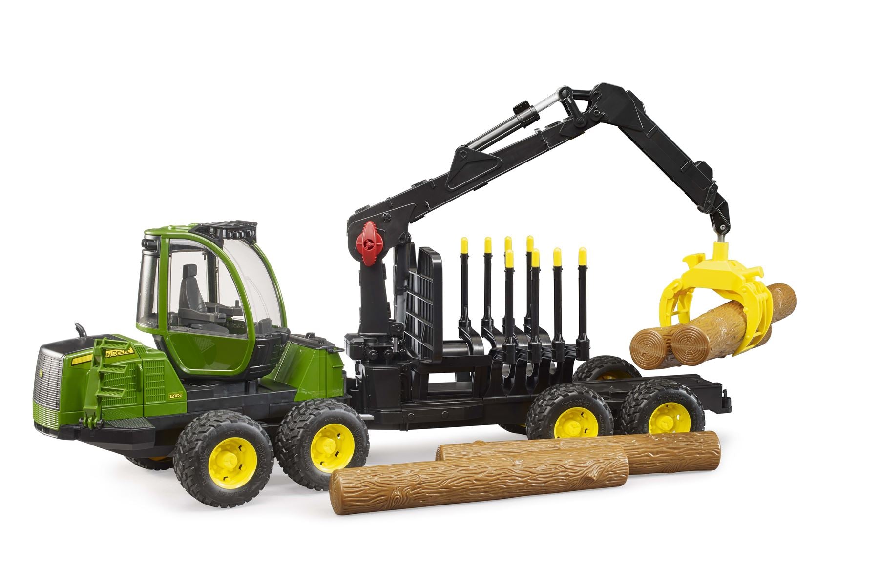 John Deere 1210E Forwarder with grab and 4 trunks
