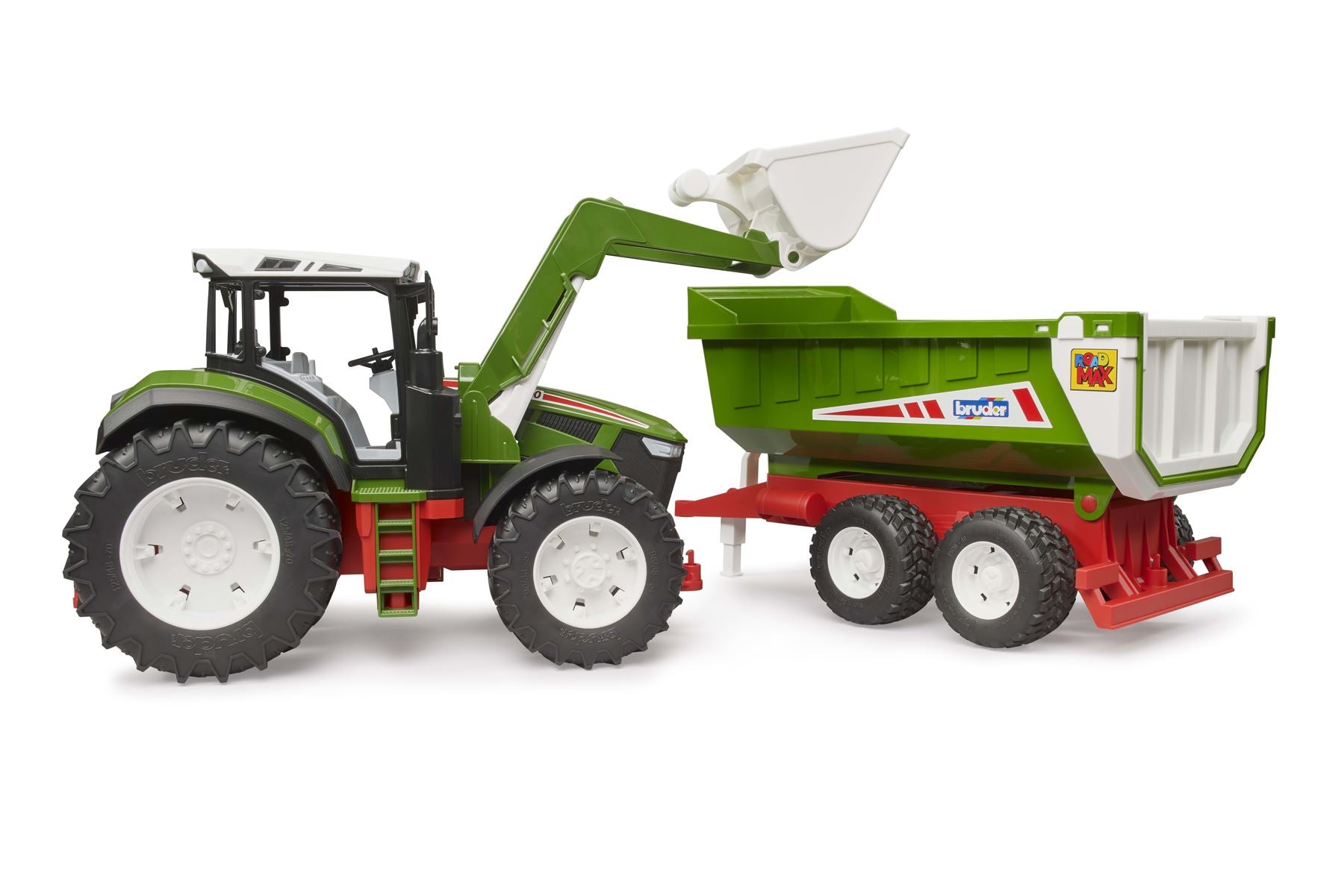 ROADMAX Tractor with frontloader + tipping trailer - 17325