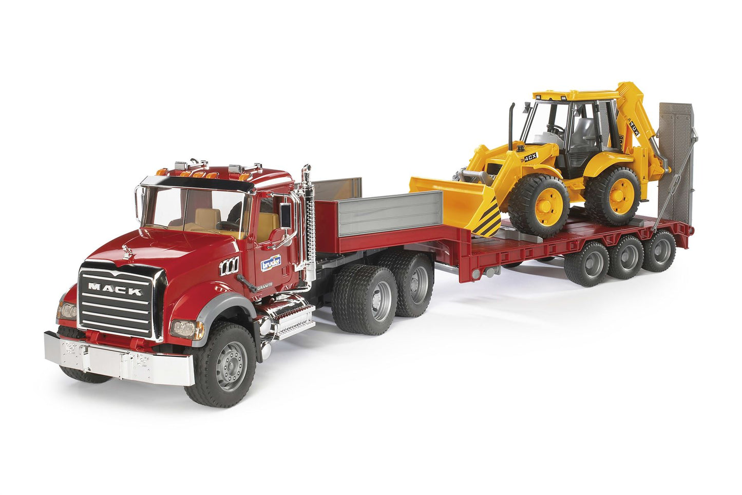 MACK Granite Low loader truck with JCB 4CX Backhoe loader - 17132