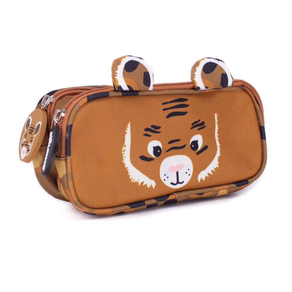 2-ZIP ANIMAL FACE PENCIL CASE SPECULOS THE TIGER