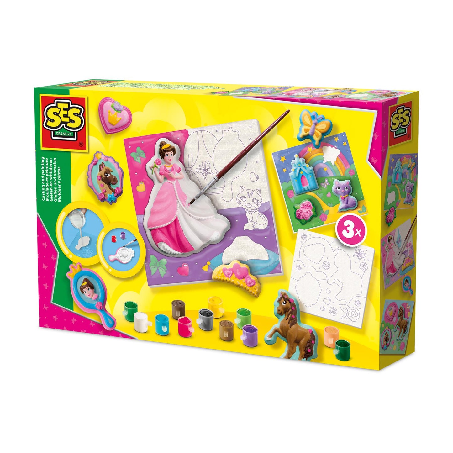 Casting and painting - Canvases to paint princesses 3x