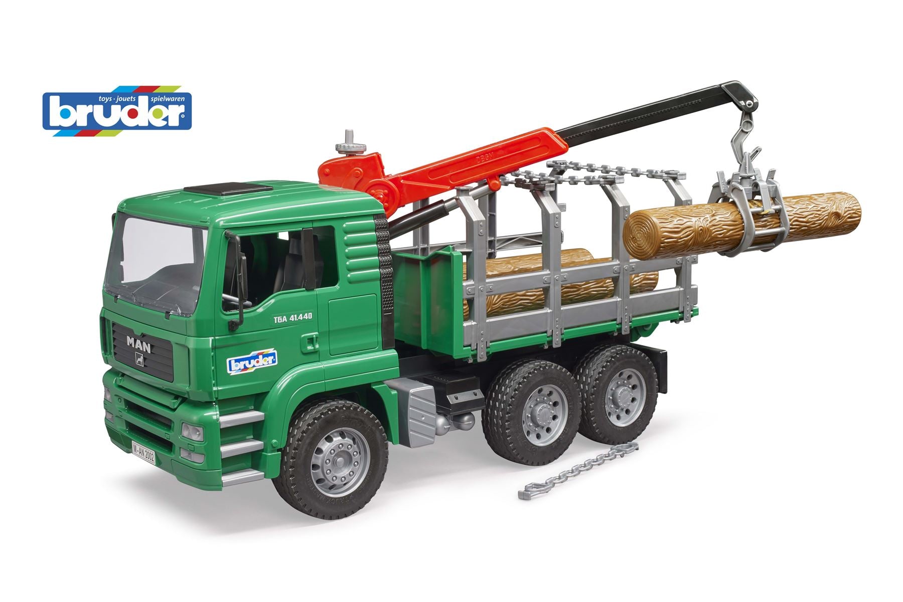 MAN TGA Timber truck with loading crane and 3 trunks
