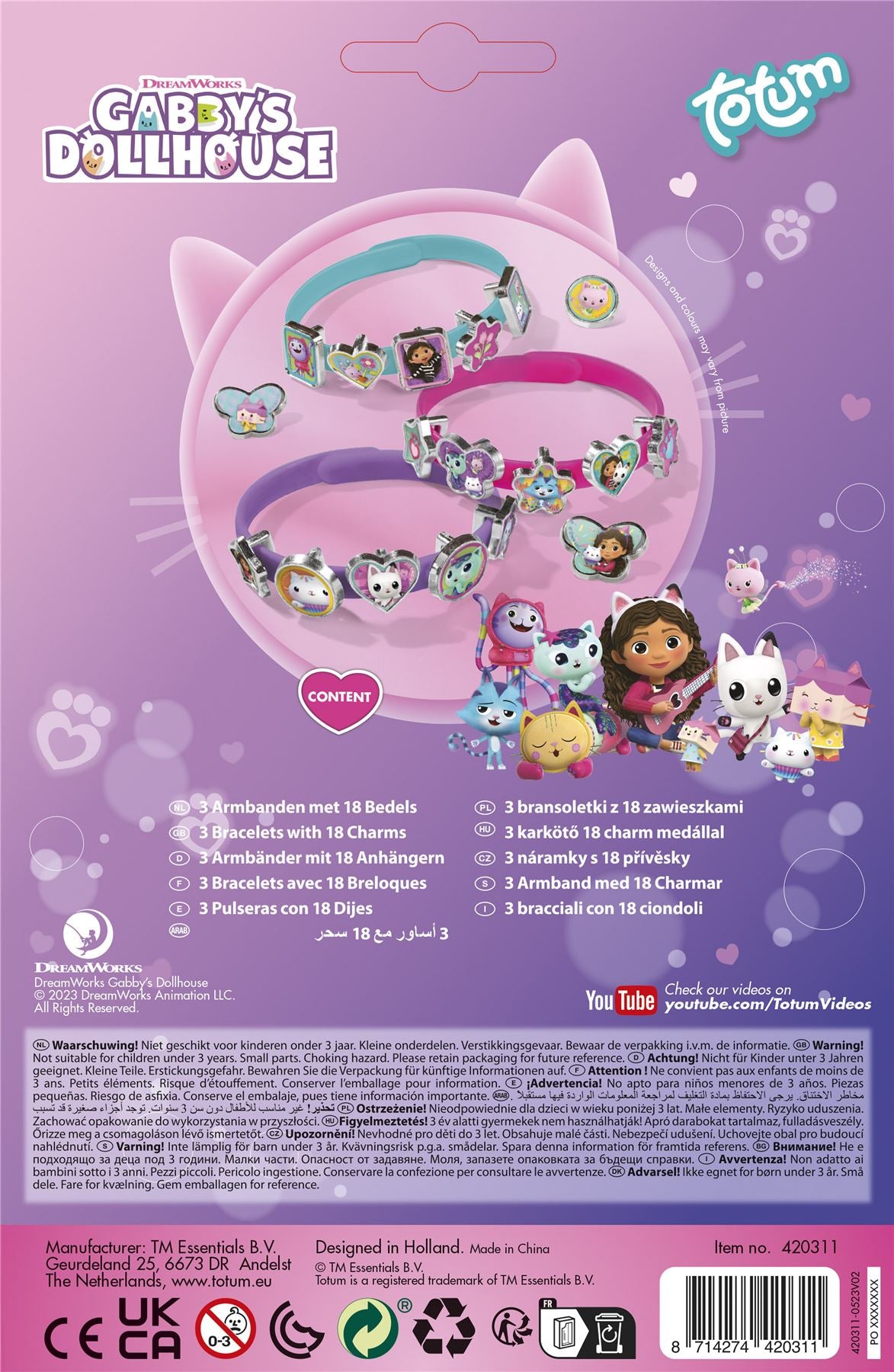 GABBY'S DOLLHOUSE BRACELETS AND CHARMS