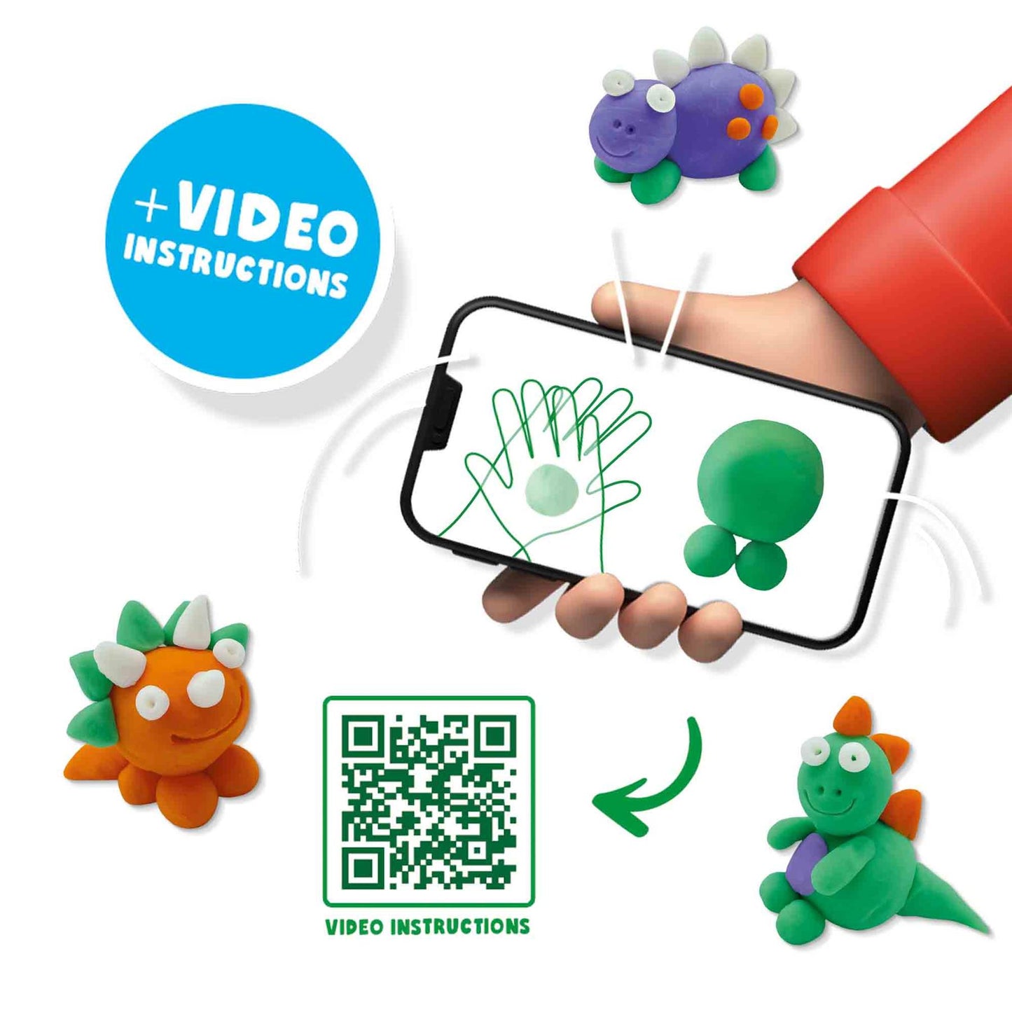 FunDo dough - Dinos (3x90gr-1x40gr)
